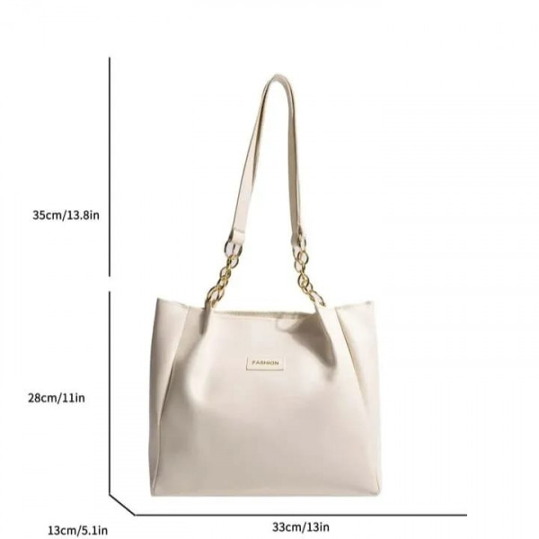Signature Classic shoulder women's tote bags ( Cream) 