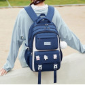 Academy Style School & Travel Backpack (Navy Blue)