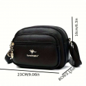 Kangaroo stylish 5 gippper Bag (Black)