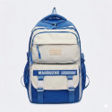 Academy Style Waterproof School Book Bag (Blue)