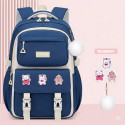 Academy Style School & Travel Backpack (Navy Blue)