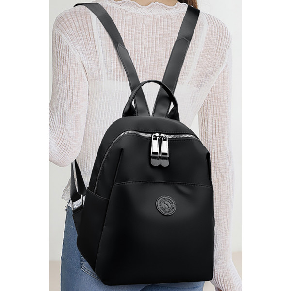  2025 New Hot Women's Backpacks Designer High Quality Soft Nylon Simple Fashion Bag(Black)