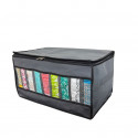 1 Pics Transparent Full cover Cloth Organizer box(Ash/ছাই কালার)