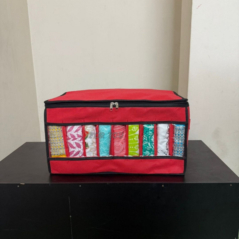 1 pics Transparent Full cover Cloth Organizer box(Red/লাল কালার)