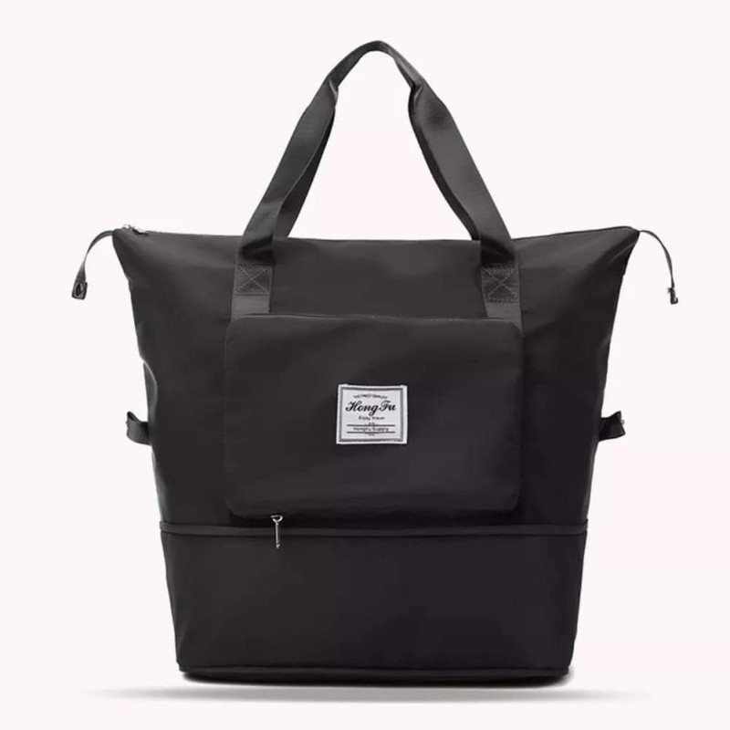 Super Large Capacity Folding Bag Travel Bags(Black)