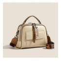 Luxury Design Soft PU Leather Lady Retro Handbag (Off White)