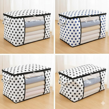 Beautiful Star print Quilt Storage Bag (4pics)ডেলিভারি চার্জ ফ্রি!