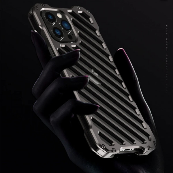 Hollow - Shockproof Aluminium Metal Case for iPhone 12-16 Pro Max Model Only Available