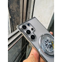 Transparent Rotating Gyro Magnetic Stand Case For Samsung Galaxy S25 Ultra S24 Ultra S23 Ultra S22