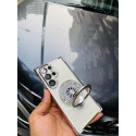 Luxury Clear Rotating Gyro Magnetic Stand Case For Samsung