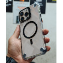 HD Clear Magsafe Supported With Camera Stand Case for iPhone