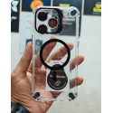 HD Clear Magsafe Supported With Camera Stand Case for iPhone