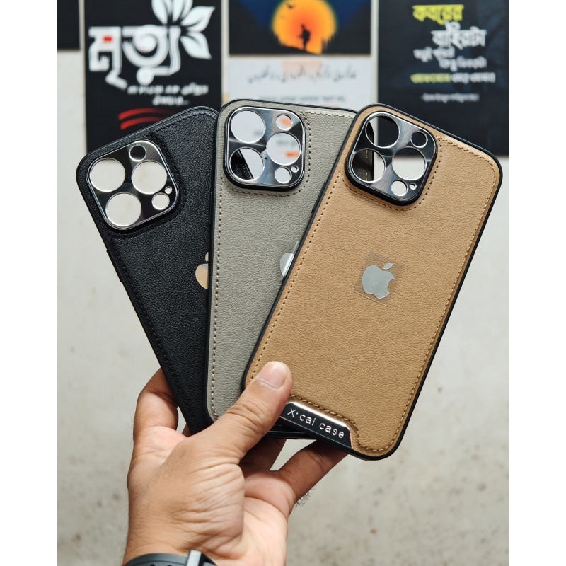 Premium Magnetic PU Leather Without Camera Lens Protection Case for iPhone