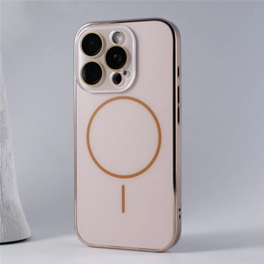 AG Frosted Fine Ring Magnetic Case for iPhone