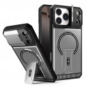 Poly Carbonate CamSheell Folding Bracket Armor Magnetic Phone Case for iPhone