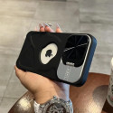Fashion Logo Hole Magnetic Case for iPhone With Lens Protection Flip Stand Magsafe Silicone Soft Cover