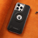 JINDUKA PU Leather Metal MagSafe With Kickstand Case For iPhone