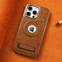 JINDUKA PU Leather Metal MagSafe With Kickstand Case For iPhone