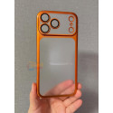 Luxury Matte Finished Ultra Thin Frosted Anti Yellow hard case with attached lens
