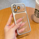 Luxury Matte Finished Ultra Thin Frosted Anti Yellow hard case with attached lens