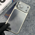 Luxury Matte Finished Ultra Thin Frosted Anti Yellow hard case with attached lens