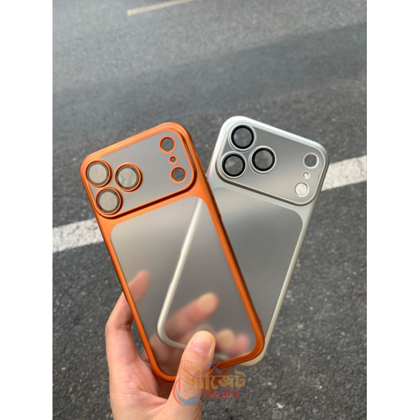 Luxury Matte Finished Ultra Thin Frosted Anti Yellow hard case with attached lens