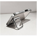 Luxury Plating Crystal Clear Anti Yellow Hard Case✨ With Stand Camera Lens Protector 