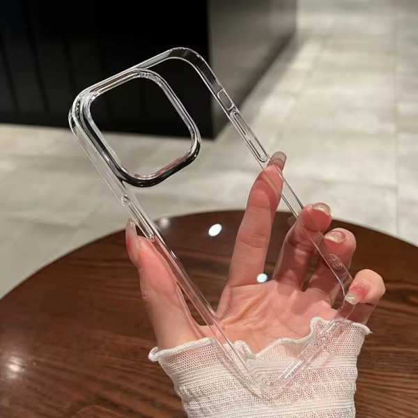 100% Anti Yellow Luxury Plating Crystal Clear Hard Case