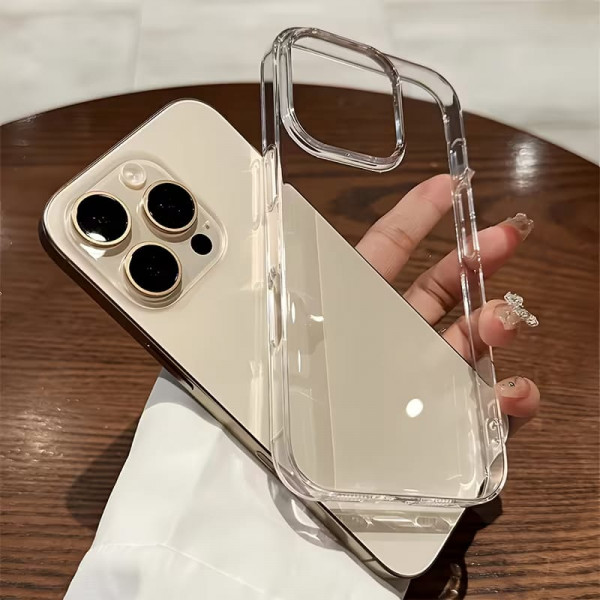 100% Anti Yellow Luxury Plating Crystal Clear Hard Case