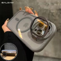 Acrylic Crystal Clear MagSafe Case with Folding Stand Camera Glass Protector