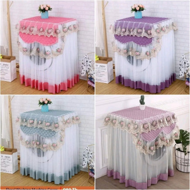Lace Ruffles Floral Washing Machine Cover