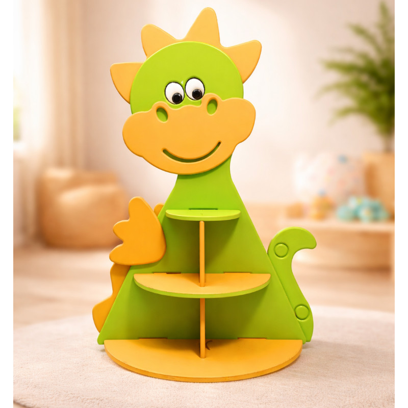 Dinosaur Kids Bookshelf & Toy Organizer Shelf (4ft x 2ft 7in)