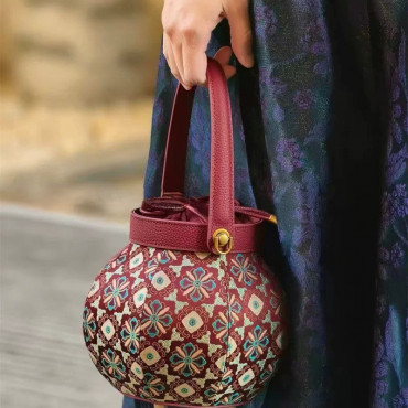 New Chinese Style Intangible Cultural Heritage Song Brocade Lantern Bag 2026 