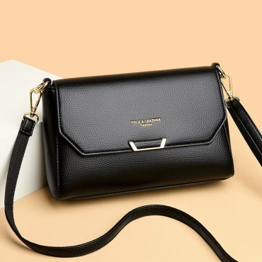 Premium Elegant Small Square Crossbody Bag – Genuine Leather Finish for Women