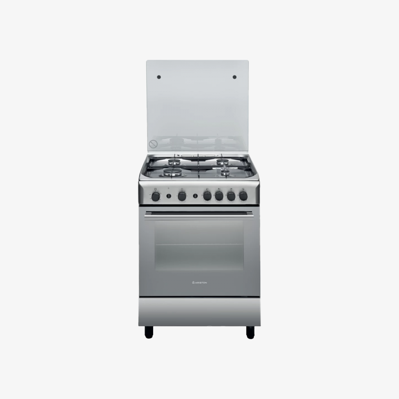 ARISTON 4 BURNER GAS COOKER WITH OVEN (A6GG1FXEX)