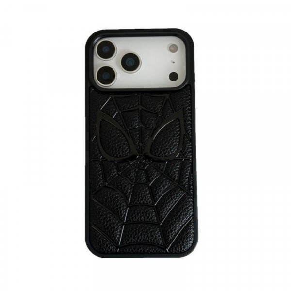 3D Spider-Man  Marvel  Leather Textured Case For iPhone