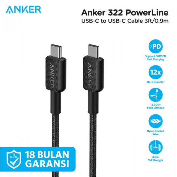 Anker 322 USB-C to USB-C Cable 
