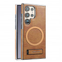 JINDUKA PU Leather & Metal MagSafe Samsung Case With Stand
