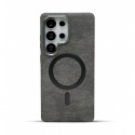 Suitable Plain Leather Electroplating Magnetic Wireless Charging Case For Samsung
