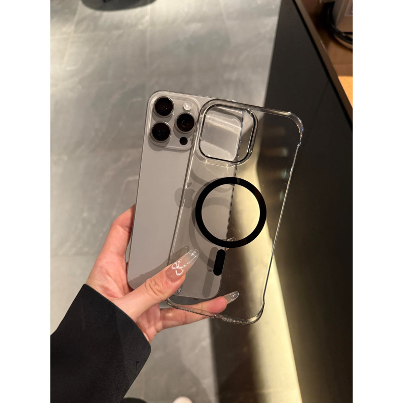 2 Cut Frameless Clear Magsafe case for iPhone