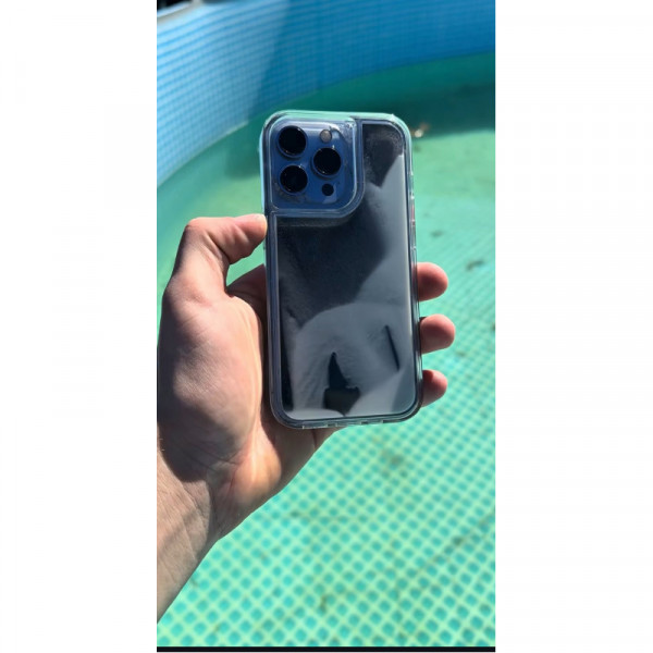 Luminous Dark Night Blue Radiant Liquid Case For iPhone