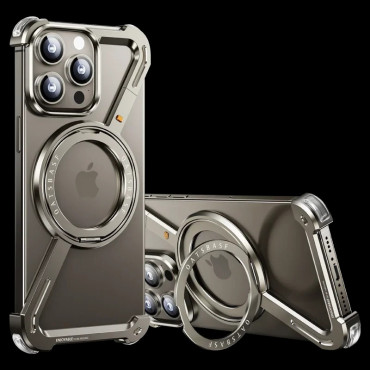 OATSBASF 360° Rotation Kickstand Aluminum Metal Frameless Bumper Z Case