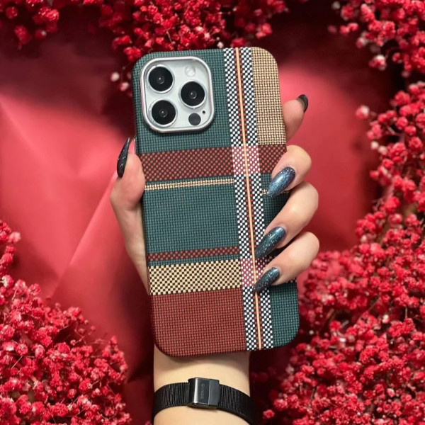 Original Luxo Life Premium MagSafe Reflective Carbon Textured Case For iPhone