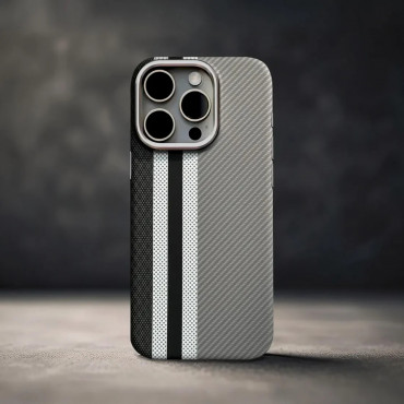 Original Luxo Life Premium MagSafe Reflective Carbon Textured Case For iPhone