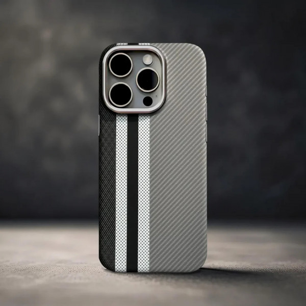 Original Luxo Life Premium MagSafe Reflective Carbon Textured Case For iPhone