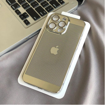 Luxury Gold Plating Heat Dissipation With Camera Lens Protection Case For iPhone