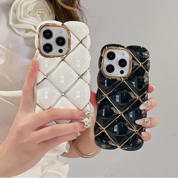 Luxury Premium Pillow White And Black Case For iPhone