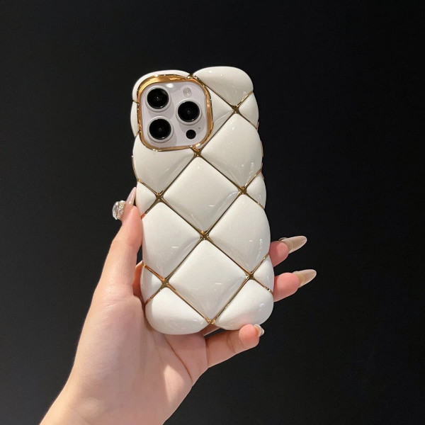 Luxury Premium Pillow White And Black Case For iPhone