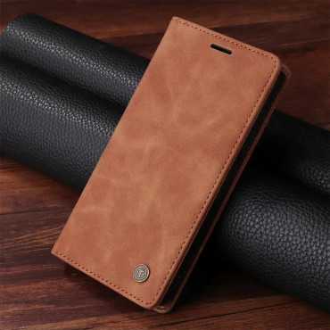 Soft Vegan Leather Flip Cover For iPhone