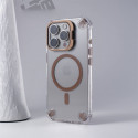 Transparent Acrylic Magnetic Phone Case with Glass Protector for iPhone